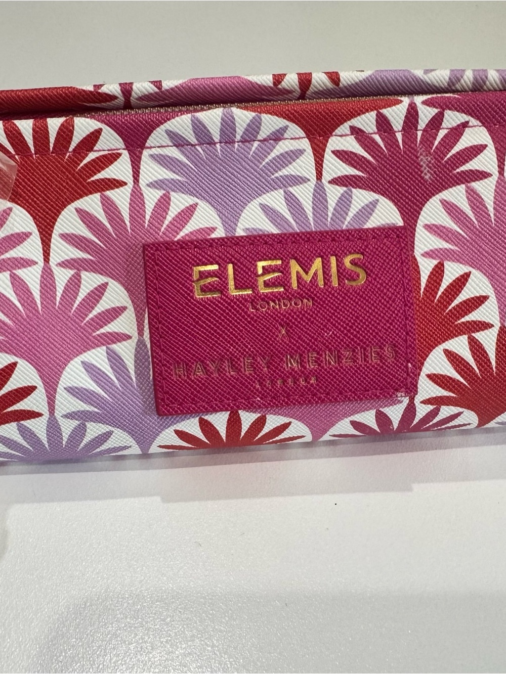 ELEMIS/Hayley Menzies Pink, Red & Lavender Floral Zip Cosmetic Pouch